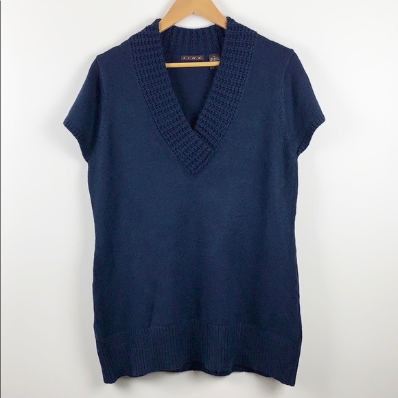 Link Deep V-Neck Navy Sweater - Picture 3 of 5